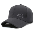 Casquette de baseball gris foncé avec motif de montagne et tissu respirant - Réglable / Gris foncé