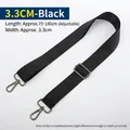 Tracolla regolabile in nylon nero larga 3,3cm con ganci in metallo per borse da uomo - Larghezza 3.3cm - Gancio Canna di Fucile
