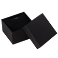 Classic black faux leather watch gift box with textured finish and soft velvet cushion - Watch Box
