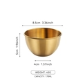 Goldene Edelstahlschüssel für Dips 170ml, Maße 8.5x5x4cm für Saucen und Gewürze - Gold Schale 170ml