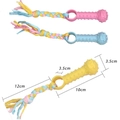 Lot de jouets à mâcher pour chiens avec cordes colorées en rose, bleu et jaune vif - Petit Anneau Avec Corde Tressée Colorée