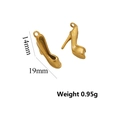 3D high heel shoe charm in matte gold finish for jewelry making, 19mm size - High Heel / Gold