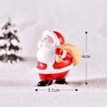 Miniature resin Santa Claus figurine with red suit, 4cm height, for Christmas DIY decor - Milky White Style 1 Santa Claus
