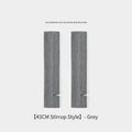 Gray 43cm stirrup style knitted leg warmers in thick warm wool for winter fashion - Knitted Style (DWZ07) / 43cm / Gray (Stirrup)