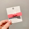 Y2K Pink Schleife Haarklammer für Mädchen mit mattem Finish auf weißer Karte - Schleifenform / Rosaroter Haarclip