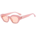 Gafas de sol de ojo de gato para mujer con montura rosa translúcida y lentes naranjas - Montura Rosa Jelly Lentes Rosa Jelly