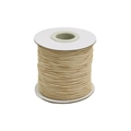 Spool of 0.5mm beige waxed cord for DIY jewelry making and handmade bead necklaces - 0.5mm/10 Meters / Khaki