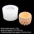 Silicone mold for geometric candle jar and resin planter with dimensions 7.6x4.7cm - 7# B1103 / Clear