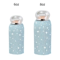 Sky blue rhinestone tumblers in 6oz and 8oz sizes with sparkling crystal finish - Blue