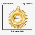 Guida alle taglie del ciondolo sole dorato con diametro 2,7 cm e peso di 2,5g del metallo - Piccolo / Oro