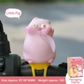 Décoration de guidon en silicone petit cochon rose pour trottinette et vélo - Style Petit Cochon (3085) / Pièce Unique / Rose