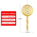 Weihnachtsbaumschmuck als gold-weißer Spiral-Lutscher, 20cm PVC-Hängedekoration - 20CM Gold-weißer Lutscher