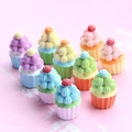 Miniature resin cupcake models in assorted colors for DIY crafts and home decor - Double Cream Cupcake - Mixed Colors