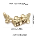 Golden copper tulip flower pendant connector 33x17mm for DIY jewelry making - Flower-shaped Connector (CX162-6)