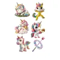 Tatuaggi temporanei di unicorni arcobaleno impermeabili per bambini disegni carini - Unicorno Atletico (WS-C077)