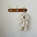 Cute white plush puppy dog backpack for kids featuring soft faux fur and long floppy ears - White Puppy