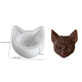 DIY Devil Cat Head Silicone Mold with detailed resin demon cat head craft display - Three-Eyed Cat Head
