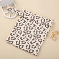 Elegante borsa per pannolini leopardata con bottoni a pressione e cinturino per passeggino - Stampa leopardata