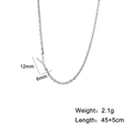 Minimalist silver stainless steel necklace featuring a letter Y pendant on white background - Letter Y