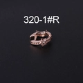 Rose gold mini star hoop earring featuring zircon inlay and a polished finish - Star - Rose Gold (1# Rose Gold)