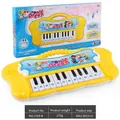 Detailweergave van geel cartoon elektronisch keyboard voor kinderen met de verpakking - Model 1019-9 / Geel