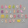 26-piece colorful enamel alphabet charms set with gold alloy frames for DIY jewelry crafts - Alphabet Set (DY147) / Set of 26 / Style 25 Mixed Colors