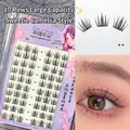 Faux cils en grappe spectaculaires avec 10 rangées de style camélia pour un look manga - Style Camélia Fille Douce
