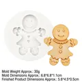 Gingerbread man silicone mold for Christmas candles and soap making with dimensions - 6# Gingerbread Man / Gray