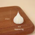 Miniature white spiral dollhouse cake accessory and DIY faux cream topper for crafts - Pagoda Candy-White