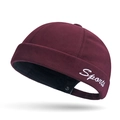 Gorro docker burdeos ajustable de algodón con bordado blanco de estilo 'Sports' - Ajustable / Burdeos
