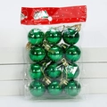 3cm grüne glänzende Weihnachtskugeln aus Kunststoff für die Weihnachtsbaumdekoration - 12 Stück/Packung (3CM) / Glänzendes Grün