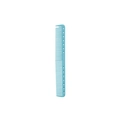 Professional blue carbon fiber wide tooth hair styling comb with hollow handle design - Blue