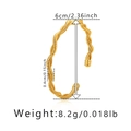 Detail showing gold twisted braid texture with 6cm diameter and 0.4cm width dimensions - Fine Twisted Braid