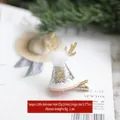 Sparkly silver sequin reindeer antler hair clip with white fur ball for Christmas - Sequin Hair Clip (Silver)