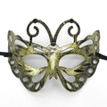Masque papillon vintage bronze et noir pour bals masqués et soirées Halloween - Grande Abeille Or