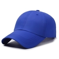 Quick-dry royal blue baseball cap with structured visor and breathable mesh eyelets - Adjustable / Sapphire Blue