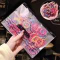 Packung mit 100 bunten elastischen Haargummis für Mädchen in einem Reißverschlussbeutel - 14# Bunte Gummibänder 100 Stück/Beutel