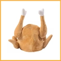 Divertente cappello di tacchino in peluche per feste di Ringraziamento e Natale con cosce - Taglia unica / Cappello Coscia di Tacchino Stile B