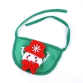 Christmas dog bib scarf in green felt with snowman design and Merry Christmas text - Snowman Green Bib