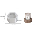 Hexagon resin silicone mold for DIY concrete candle holder and small storage container - Hexagon