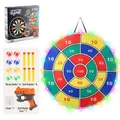 3-in-1 Space Gun Shooting Toy Set with LED Dartboard, Sticky Balls, and Soft Bullets - LED Light Target Style C (YNQ225)