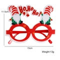 Lunettes de Noël rouges avec motifs de nains Ho Ho Ho, 15cm de large pour la fête - Style HO Père Noël