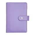 Purple PU leather binder cover with macaron texture and secure metal buckle closure - Case Only-Purple