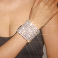 Wide Full Rhinestone - White Silver