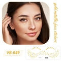 VB-049 gold metallic face stickers with moon and star patterns for makeup - VB-049 (Gold Metallic) / Gold