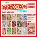 Japanese retro vintage paper stickers featuring 30 pieces of Shōwa style cafe themes - Afternoon Tea House (Vintage Flavor Album)