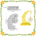 Moon-shaped Christmas tree silicone mold with snowflake hooks and star cutout design - Moon Christmas Tree Snowflake Mold Set