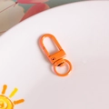 Durable orange painted metal lobster clasp with 360-degree swivel for DIY keychains - Orange Iridescent