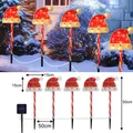 Solar Christmas candy cane path lights with North Pole hat design for garden - Battery Box / Christmas Hat