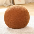Brown spherical plush flower pillow cushion with soft texture on white carpet - 30*30cm/0.43kg / Maltesers Caramel